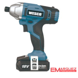 ATORNILLADOR DE IMPACTO INALAMBRICA 18V. 1/4" WESCO WS2939K2