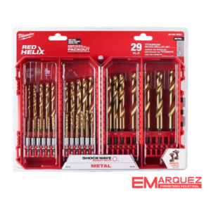 SET 29 PZAS. DE BRCAS METRICA DE TITANIO MILWAUKEE